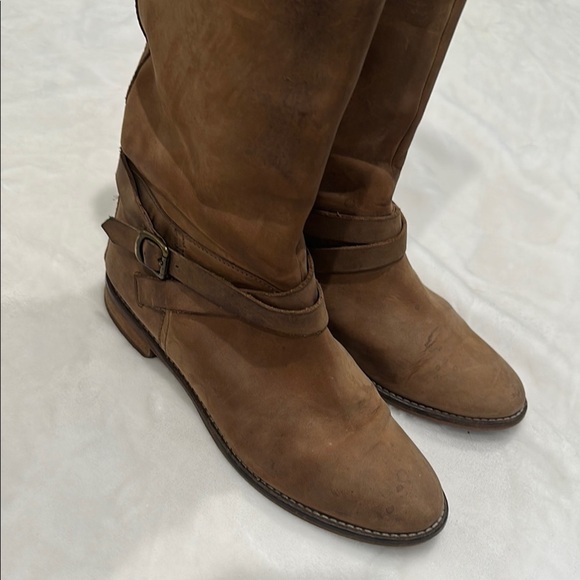 1937 Footwear Brown Over the Knee Suede Boots with Timeless Style - Picture 4 of 14
